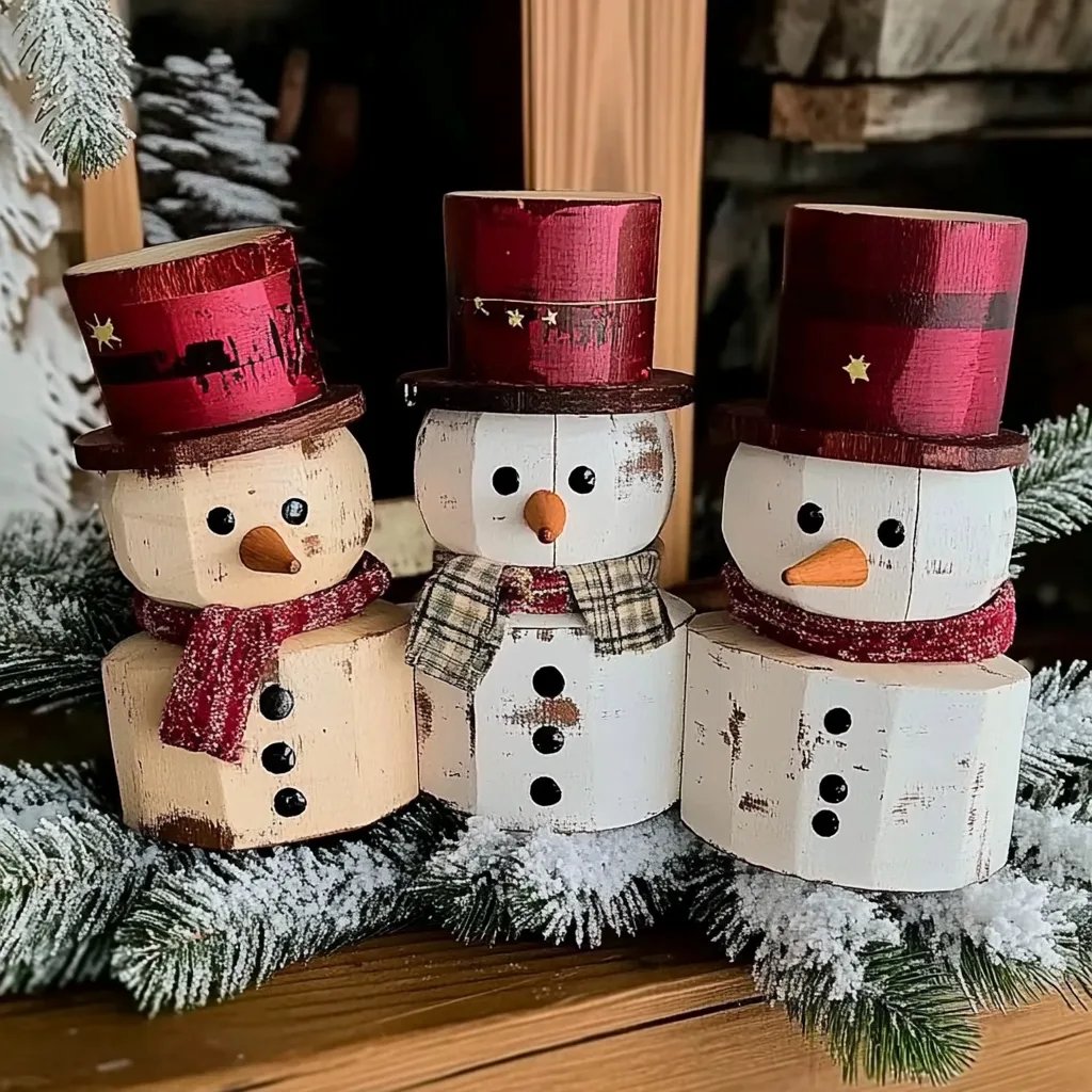 How to Make Rustic Wooden Snowman Ornaments: A Step-by-Step Guide