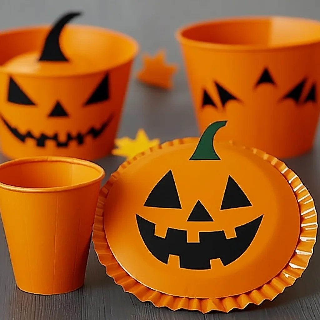 Creating Spooktacular Pumpkin Faces from Paper Cups or Plates: A Step-by-Step Guide