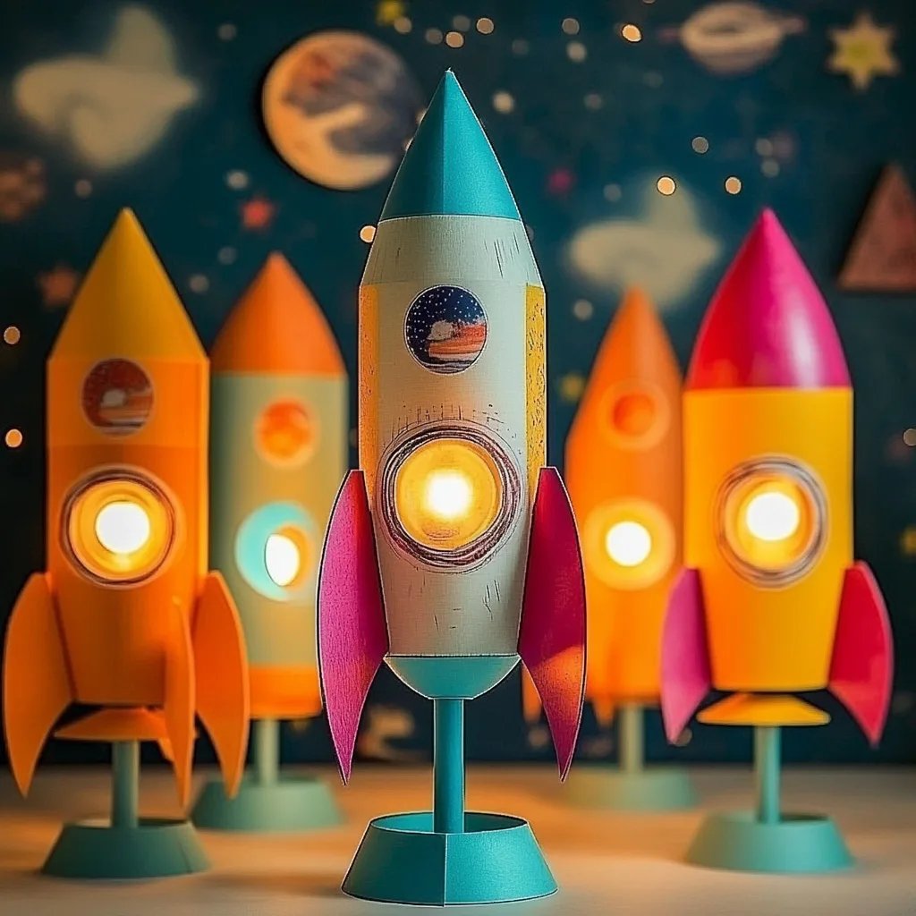 Crafting Magic: How to Make Toilet Roll Space Rocket Night Lights